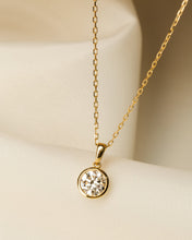 Load image into Gallery viewer, Essential Diamond Round Solitaire Bezel Pendant and Chain Necklace