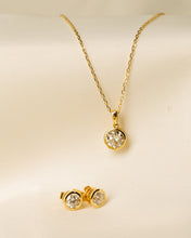 Load image into Gallery viewer, Essential Diamond Round Solitaire Bezel Pendant and Chain Necklace
