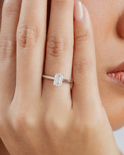 Load image into Gallery viewer, Signature Solitaire Emerald Cut Engagement Ring