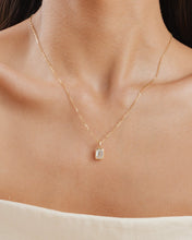 Load image into Gallery viewer, Signature Emerald Cut Bezel Pendant and Necklace
