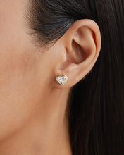 Load image into Gallery viewer, Essential Heart Brilliant Bezel Earrings