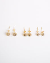 Load image into Gallery viewer, Textured Gold Studs