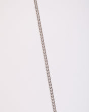 Load image into Gallery viewer, Flat Curb Chain Necklace in White Gold