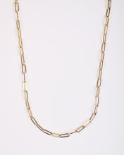 Load image into Gallery viewer, Skinny Paperclip Necklace in Yellow Gold