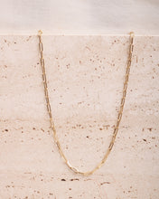 Load image into Gallery viewer, Skinny Paperclip Necklace in Yellow Gold