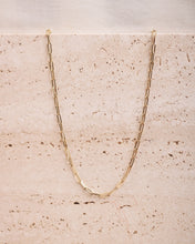 Load image into Gallery viewer, Skinny Paperclip Necklace in Yellow Gold