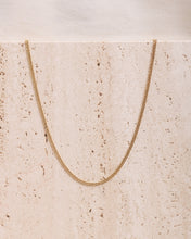 Load image into Gallery viewer, Flat Curb Chain Necklace in Yellow Gold