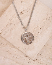 Load image into Gallery viewer, St. Benedict Pendant in White Gold