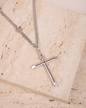 Load image into Gallery viewer, Cross Pendant in White Gold