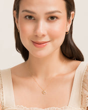 Load image into Gallery viewer, Mini Pavé and Gold Twin Hearts Necklace