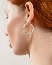 Load image into Gallery viewer, Elsa Earrings in Yellow Gold and White Gold
