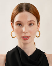 Load image into Gallery viewer, Tube Hoop Earrings in Yellow Gold

