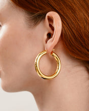 Load image into Gallery viewer, Tube Hoop Earrings in Yellow Gold
