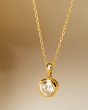 Load image into Gallery viewer, Essential Diamond Round Solitaire Bezel Pendant and Chain Necklace

