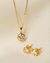 Load image into Gallery viewer, Essential Diamond Round Solitaire Bezel Pendant and Chain Necklace
