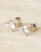 Load image into Gallery viewer, Essential Diamond Round Solitaire Earrings
