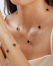 Load image into Gallery viewer, Clover Necklace in Black

