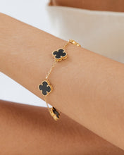 Load image into Gallery viewer, Clover Bracelet in Black
