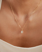 Load image into Gallery viewer, Signature Emerald Cut Bezel Pendant and Necklace
