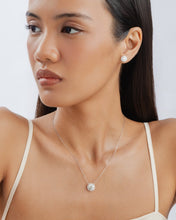 Load image into Gallery viewer, Signature Round Brilliant with Pave Halo Pendant and Necklace
