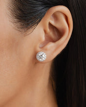 Load image into Gallery viewer, Signature Round Brilliant Studs with Pave Halo
