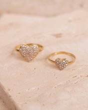Load image into Gallery viewer, Mini Sparkling Heart Ring
