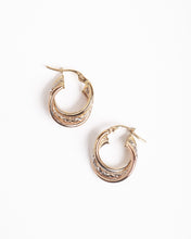 Load image into Gallery viewer, Calla Tricolor Hoop Earrings
