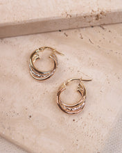 Load image into Gallery viewer, Calla Tricolor Hoop Earrings
