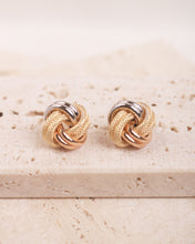 Load image into Gallery viewer, Cassia Tricolor Knot Earrings
