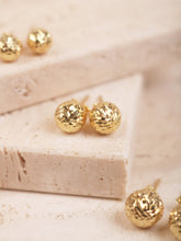 Load image into Gallery viewer, Textured Gold Studs
