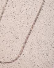 Load image into Gallery viewer, Flat Curb Chain Necklace in White Gold
