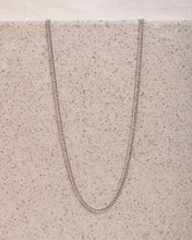 Load image into Gallery viewer, Flat Curb Chain Necklace in White Gold
