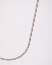 Load image into Gallery viewer, Flat Curb Chain Necklace in White Gold

