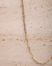 Load image into Gallery viewer, Skinny Paperclip Necklace in Yellow Gold
