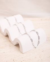 Load image into Gallery viewer, Skinny Paperclip Necklace in White Gold

