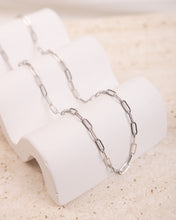 Load image into Gallery viewer, Skinny Paperclip Necklace in White Gold
