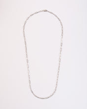 Load image into Gallery viewer, Skinny Paperclip Necklace in White Gold

