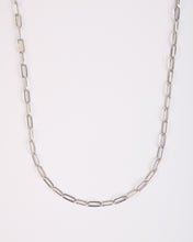 Load image into Gallery viewer, Skinny Paperclip Necklace in White Gold
