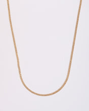 Load image into Gallery viewer, Flat Curb Chain Necklace in Yellow Gold
