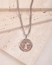 Load image into Gallery viewer, St. Benedict Pendant in White Gold
