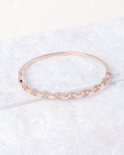 Load image into Gallery viewer, Rose Gold Bangle with Pavé
