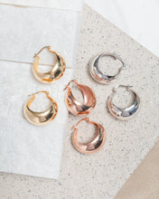 Load image into Gallery viewer, Dome Hoop Earrings
